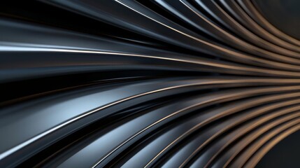 Abstract metal background with curved lines and a futuristic design.