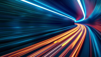 High-speed blur zoom effect, illustrating energy With copy space