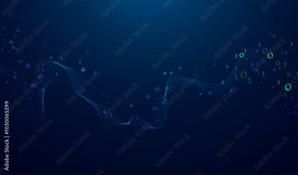 Poster abstract data transmission visualization. big data analytics representation. futuristic network. gra