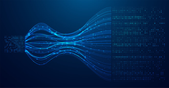 Abstract infographics visualization. Big data code representation. Futuristic network or business analytics. Graphic concept for your design.