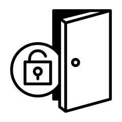 Icon showing that the backdoor is unlocked.