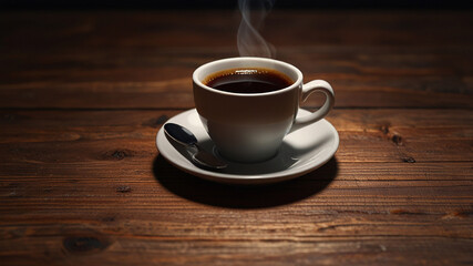 cup of coffee with beans