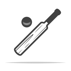 Cricket bat and ball icon transparent vector isolated