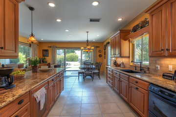 modern kitchen interior with Clean and spacious design white and black