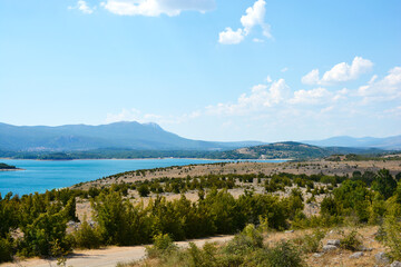 View of Lake Peruca from the eastern shore