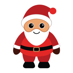 Christmas Santa Claus vector silhouette on white background.