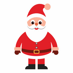 Christmas Santa Claus vector silhouette on white background.