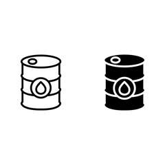 oil barrel icon set vector sign color editable