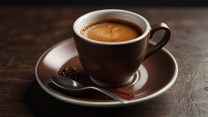 cup of coffee with beans