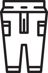 trousers pants icon line illustration