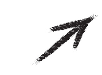 Grunge hand drawn gblack arrow 