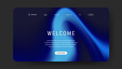Obraz premium futuristic landing page background with gradient mesh, Website UI design