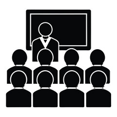 training education icon in flat style people semi.