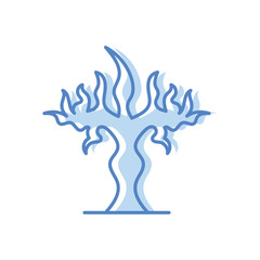 Tree hand draw doodle vector icon