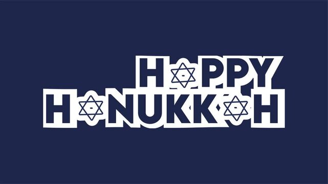 happy hanukkah day with jewish star
