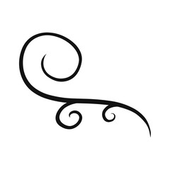 abstract swirl shape Vintage Filigree