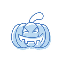 Pumpkin hand draw doodle vector icon
