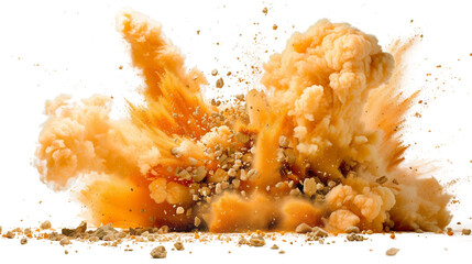 Explosive Dust Cloud Erupting with Force and Energy