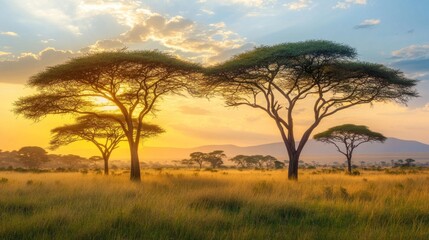 Sunset in the African Savanna