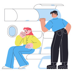 Air passengers boarding the plane