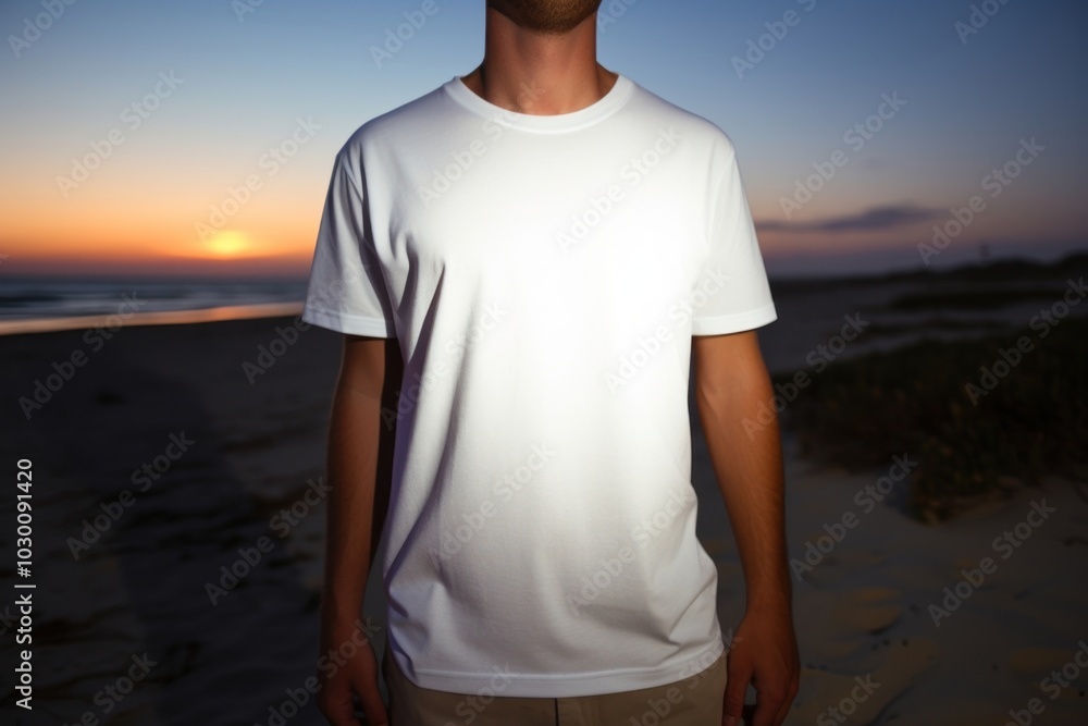 Wall mural T-shirt outdoors sleeve beach.