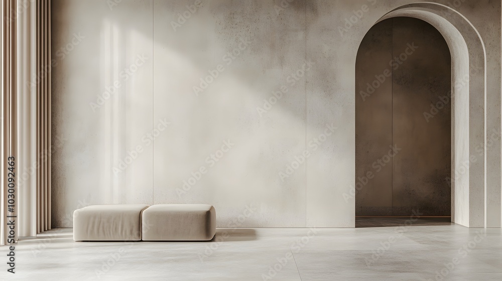 Poster 14. **a minimalist abstract setting with expansive empty space that highlights the product is design