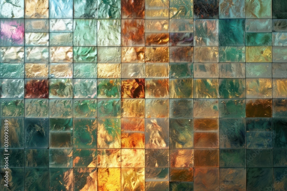 Sticker Stained glass backgrounds mosaic tile.