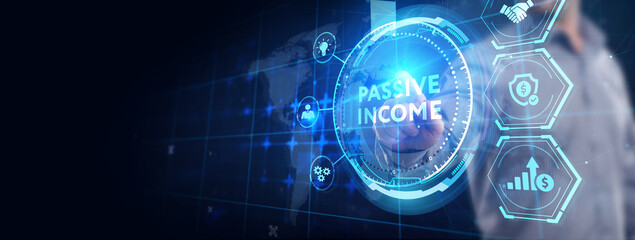 Passive income business concept.Business, Technology, Internet and network concept.