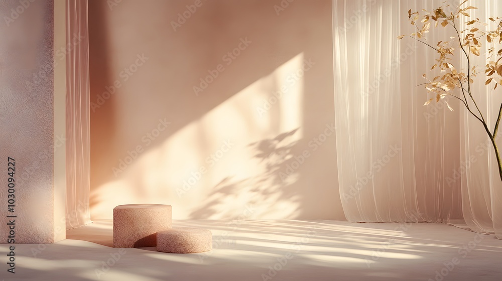 Aufkleber 143. **an ethereal backdrop with subtle gradients creating a serene space for showcasing the product
