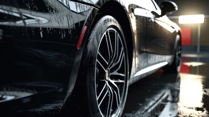 Black Car After Wash