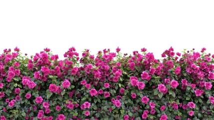 Fototapeta premium Vibrant pink rose hedge