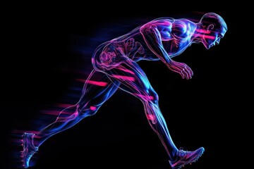 Dynamic Human Anatomy in Motion Exploring the Intricate Geometry of Speed and Energy Through Artistic Visualization