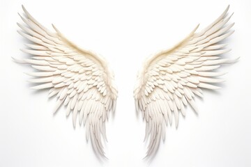 Fototapeta premium Angel wings white white background archangel.