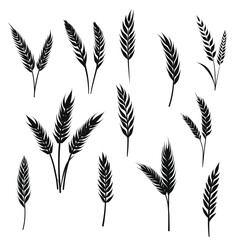 Wheat Silhouette Art Design