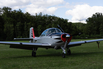 f 16 fighter jetair show with retro planes