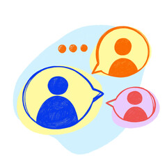 Online zoom meeting of several people