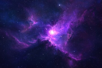 A luminous nebula set in a dark expansive universe depicts the stunning beauty outer space.