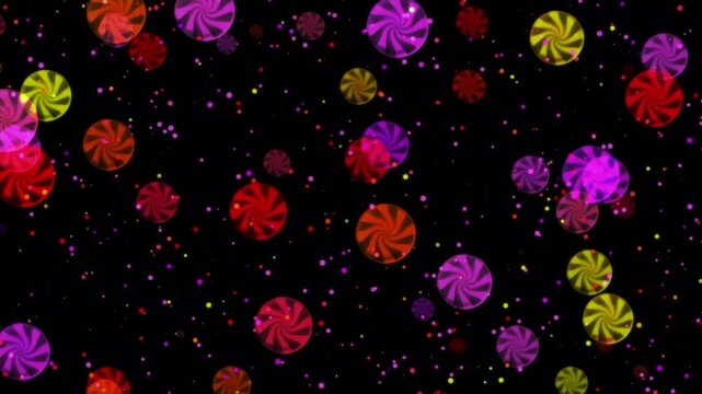 Christmas Swirl Peppermint Candies Seamless Pattern background.