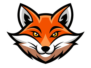 A Fox head mascot logo vector illustration.
