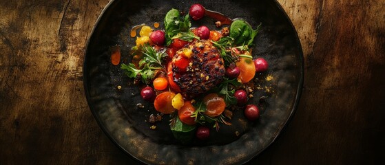 Gourmet Dish Macro Food Photography with Soft Lighting