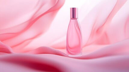 112. **A soft focus environment with smooth curves guiding attention toward the product.