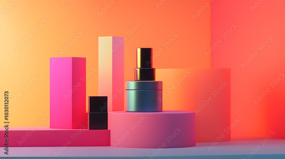 Poster 114. **an expansive backdrop of subtle gradients that creates a sophisticated setting for the produc