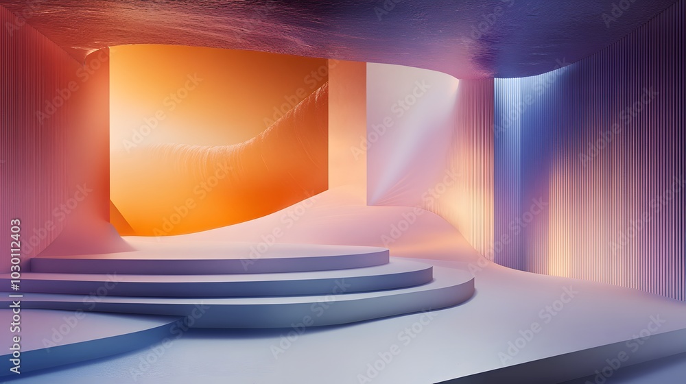 Poster 114. **an expansive backdrop of subtle gradients that creates a sophisticated setting for the produc