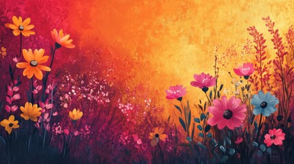 Vibrant Floral Art