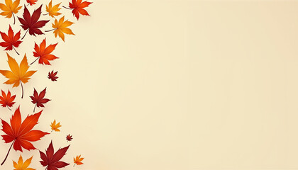 Obraz premium Frame of leaves in autumn concept isolated on white background. Flat lay, top view, copy space