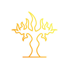 Tree hand draw doodle vector icon