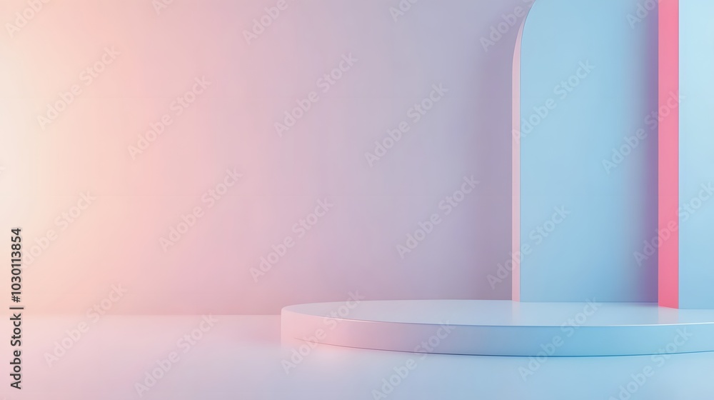 Poster 117. **a minimalist background filled with soft gradients providing an elegant atmosphere for the pr