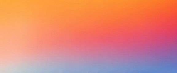 Vibrant soft Orange, blue and pink hues grainy gradient background