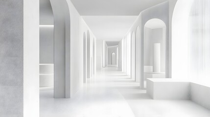 Fototapeta premium 6. **A calm, monochromatic space with subtle texture variations that frame the product beautifully.