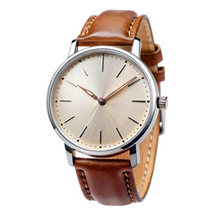 Elegant Classic watch with brown leather strap. Perfect for Daily Wear and Special Occasions
